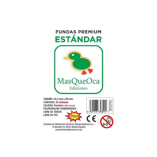 Fundas cartas PREMIUM - MQO Standard Card Game Sleeves (63,5x88mm)